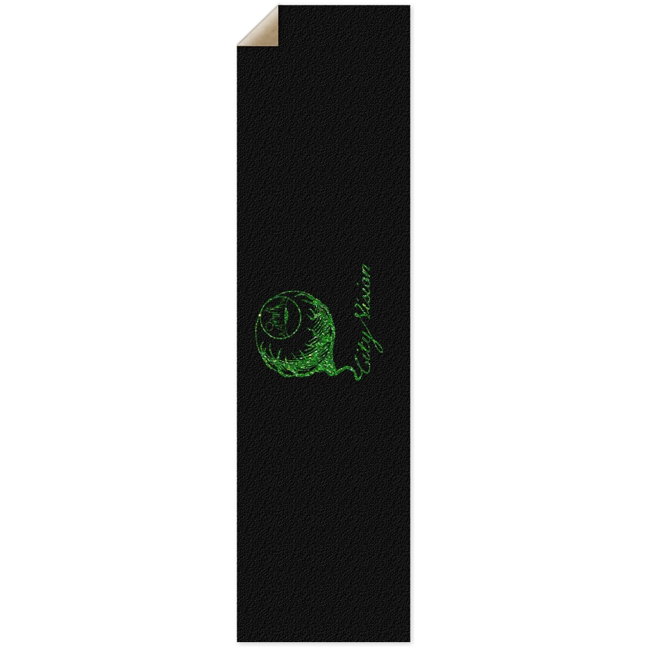 Black & Green Glitter Logo Griptape