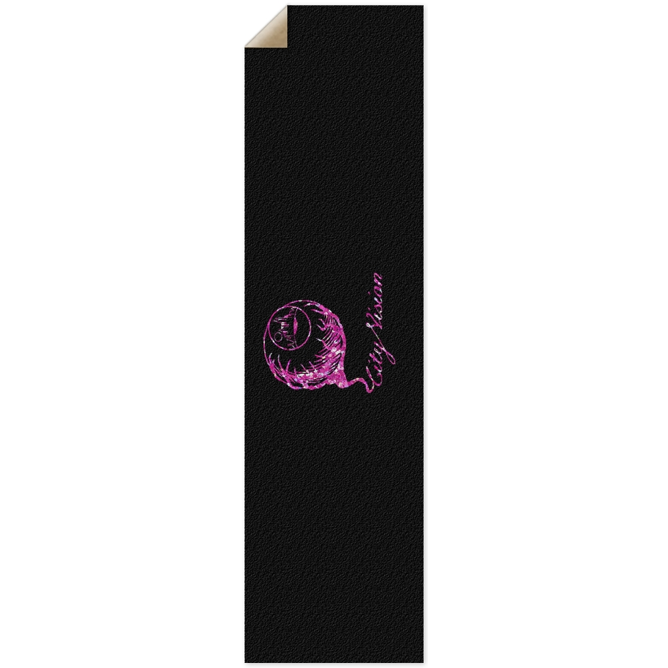 Black & Pink Glitter Logo Griptape