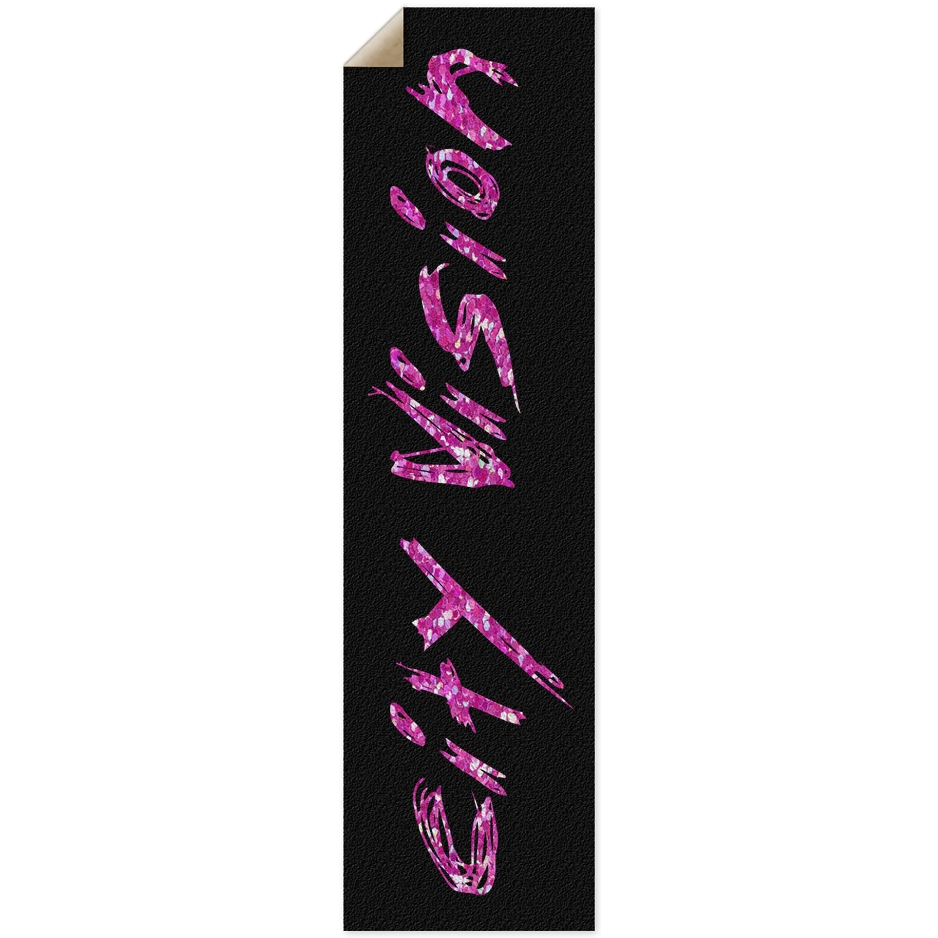 Black & Pink Glitter Name Griptape