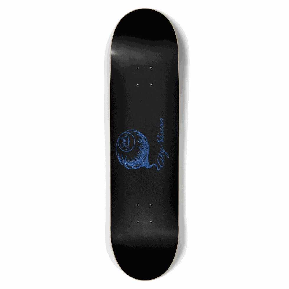 Black and Blue Glitter Logo 8.50 City Vision Skateboards