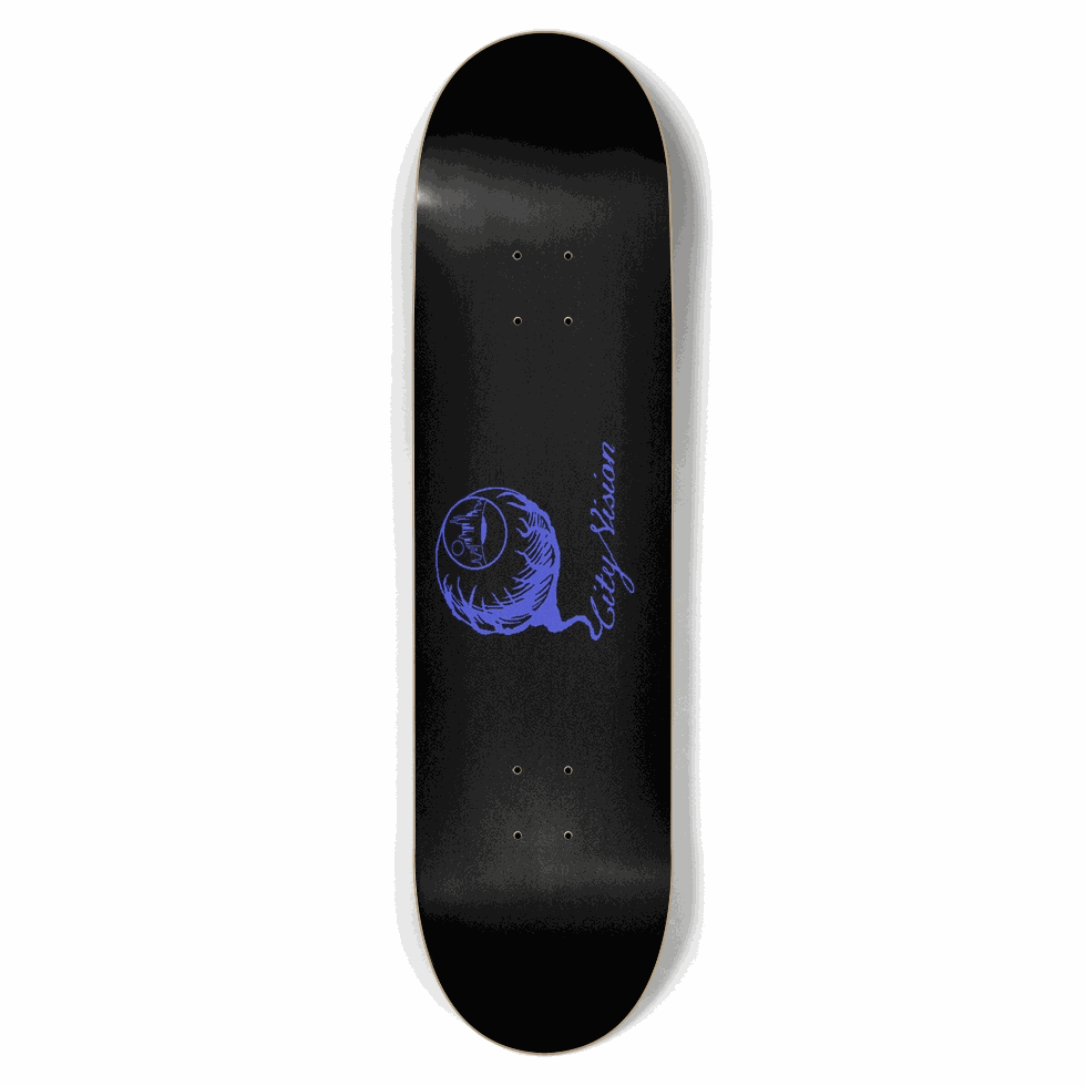 Black and Blue Logo 8.50 City Vision Skateboards
