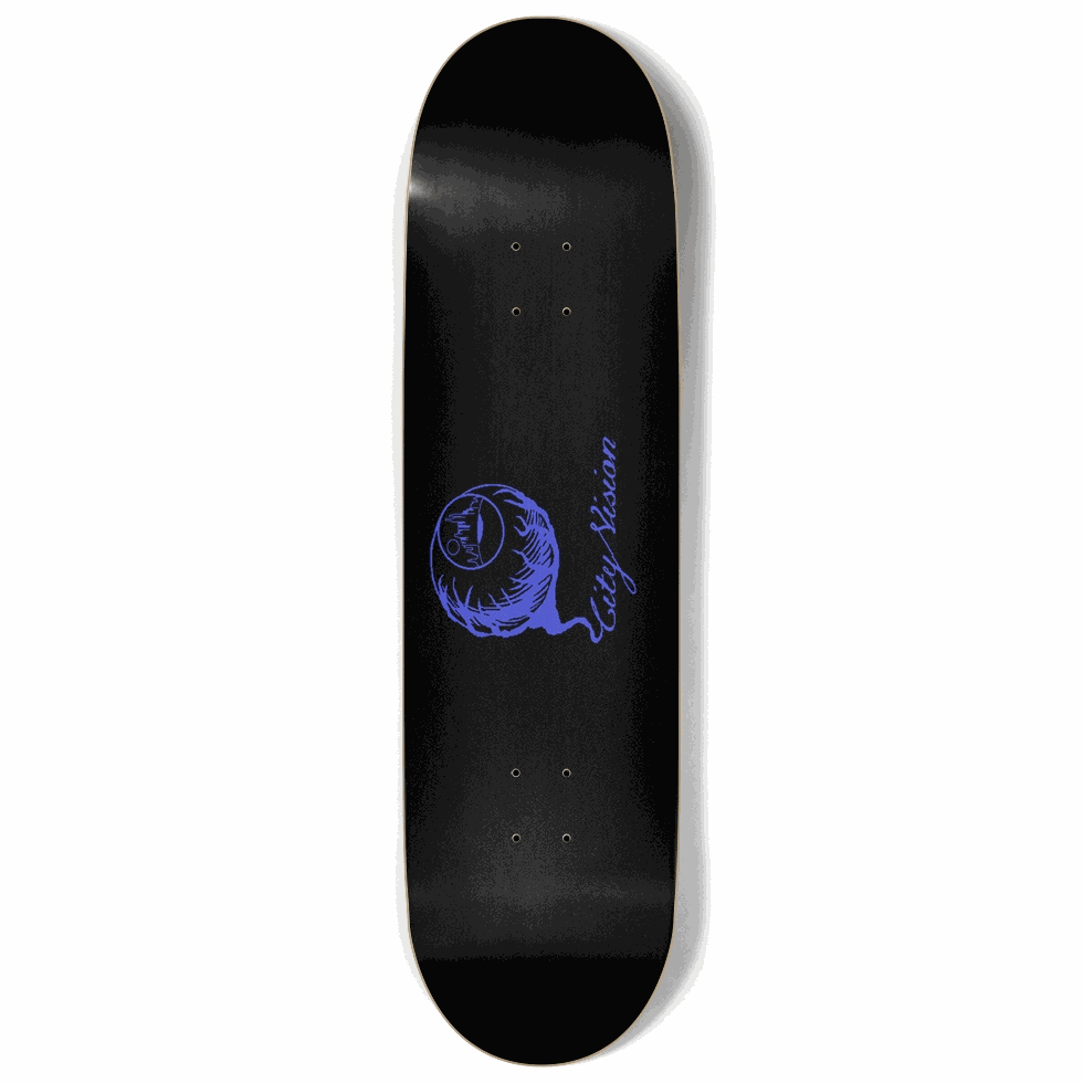 Black and Blue Logo 9.00 City Vision Skateboards