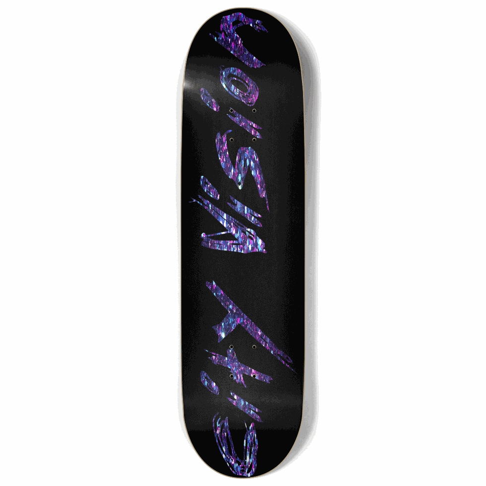 Black and Dark Rainbow Glitter Name 9.00 City Vision Skateboards