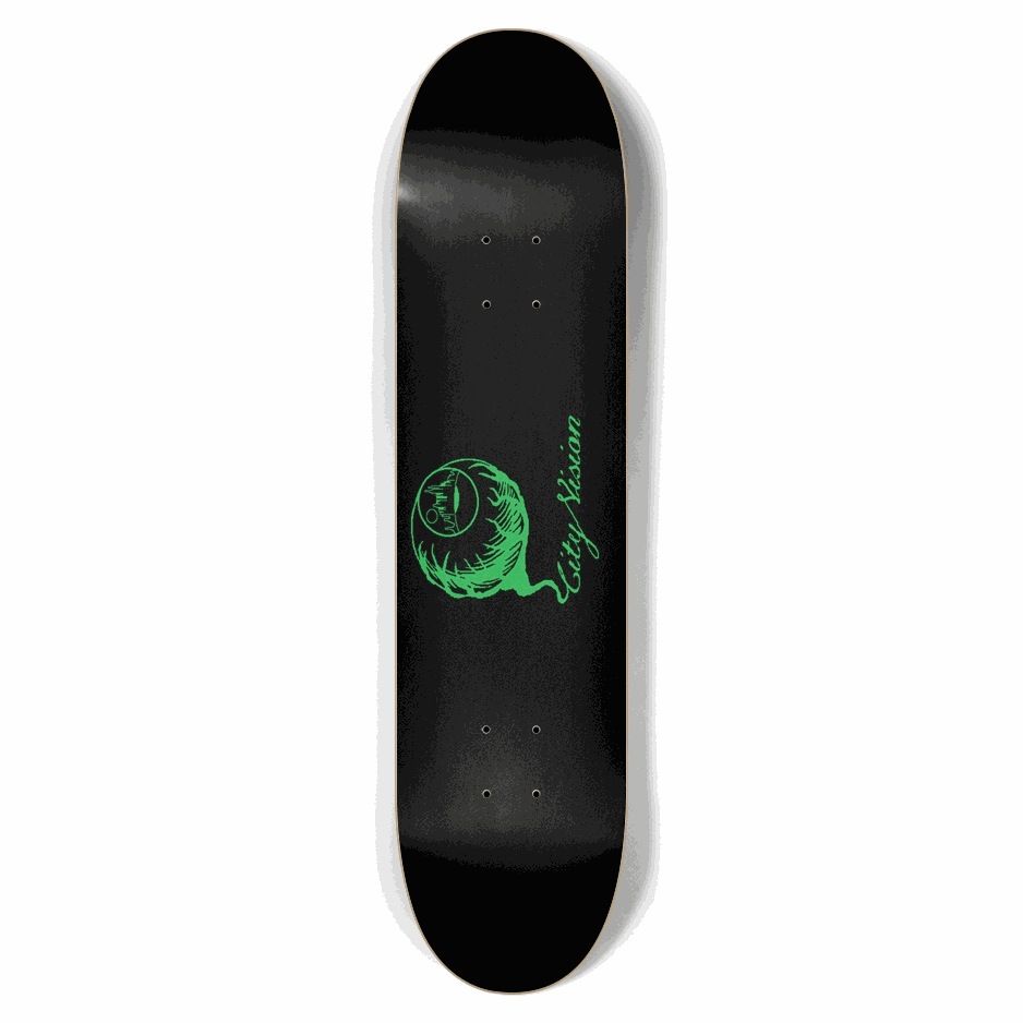 Black and Green Logo 7.62 City Vision Skateboards