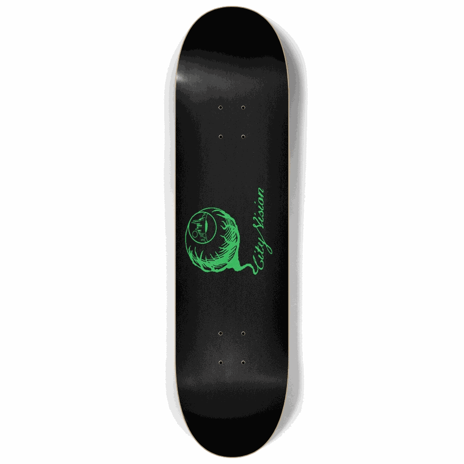 Black and Green Logo 8.25 City Vision Skateboards