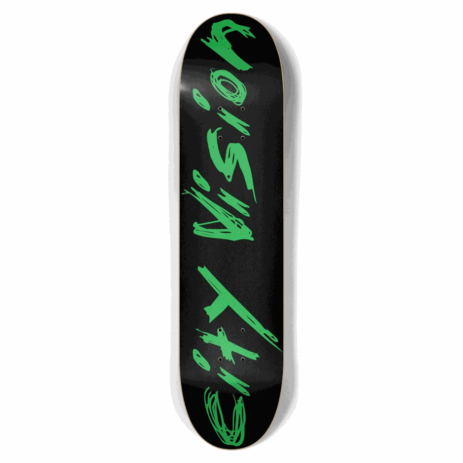 Black and Green Name 7.62 City Vision Skateboards