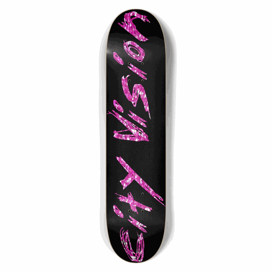 Black and Pink Glitter Name 7.50 City Vision Skateboards