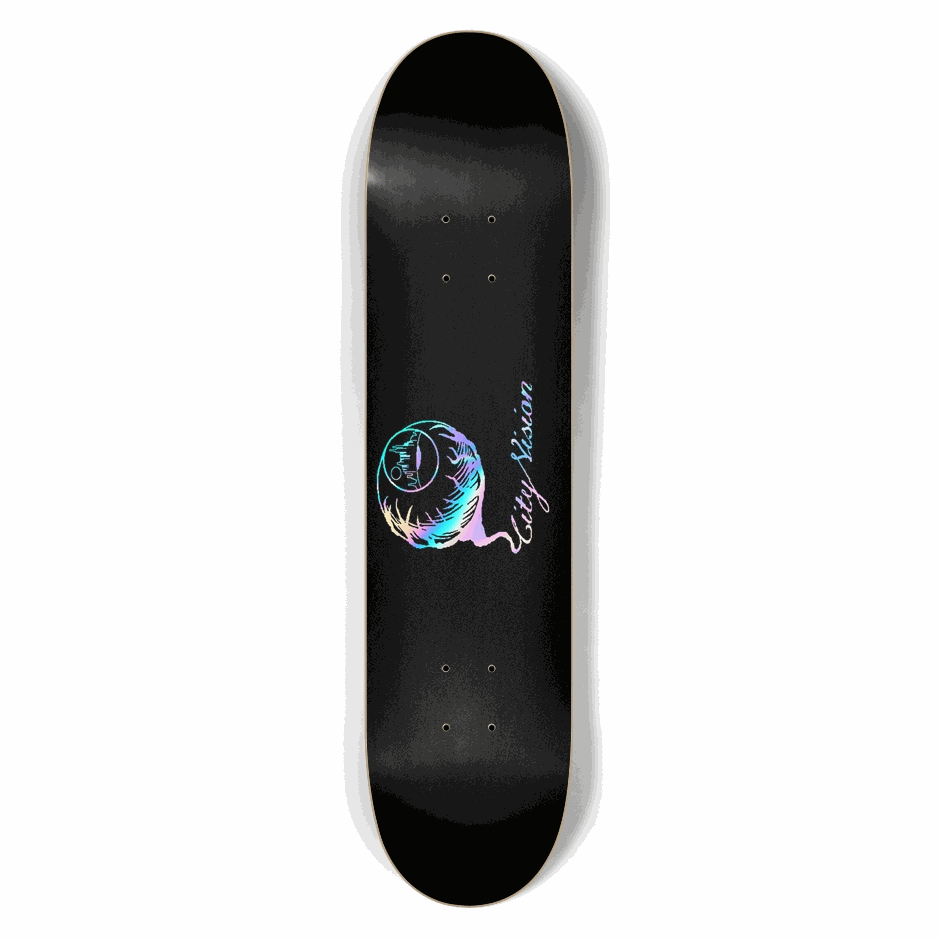 Black and Rainbow Logo 7.50 City Vision Skateboards