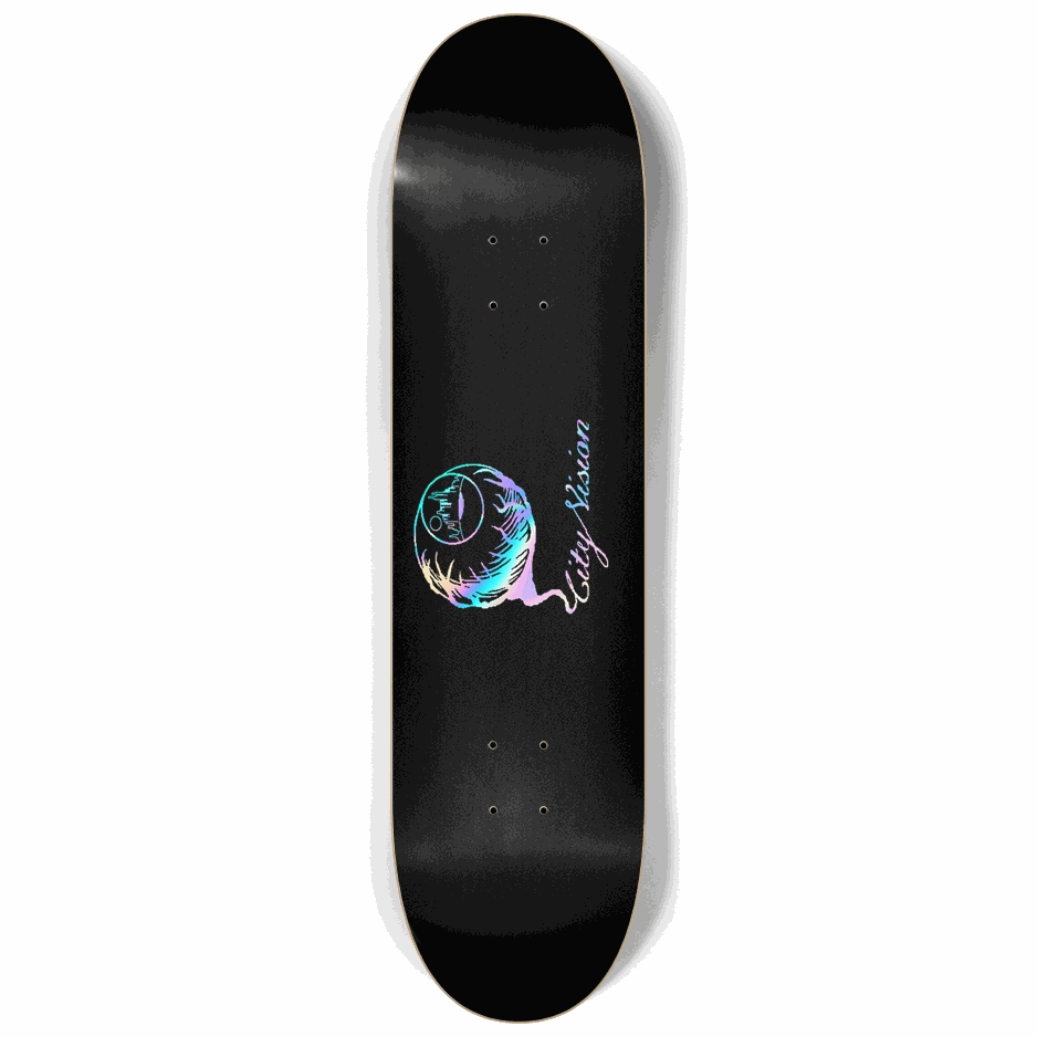 Black and Rainbow Logo 8.25 City Vision Skateboards