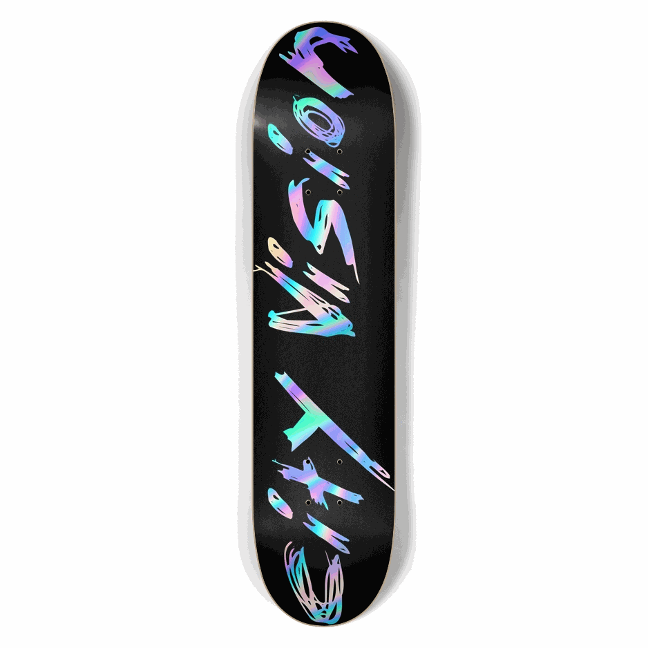 Black and Rainbow Name 7.50 City Vision Skateboards