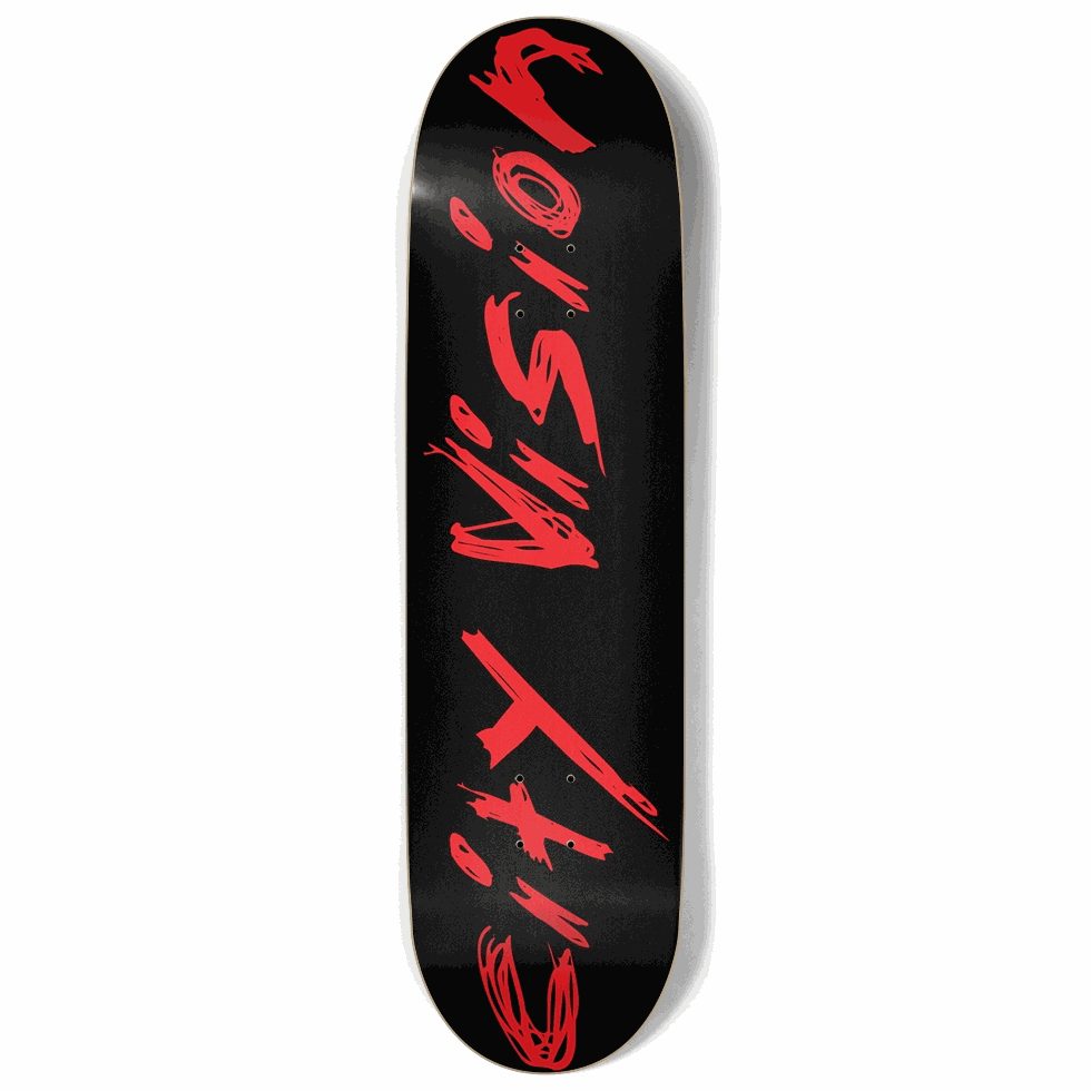 Black and Red Name 9.00 City Vision Skateboards