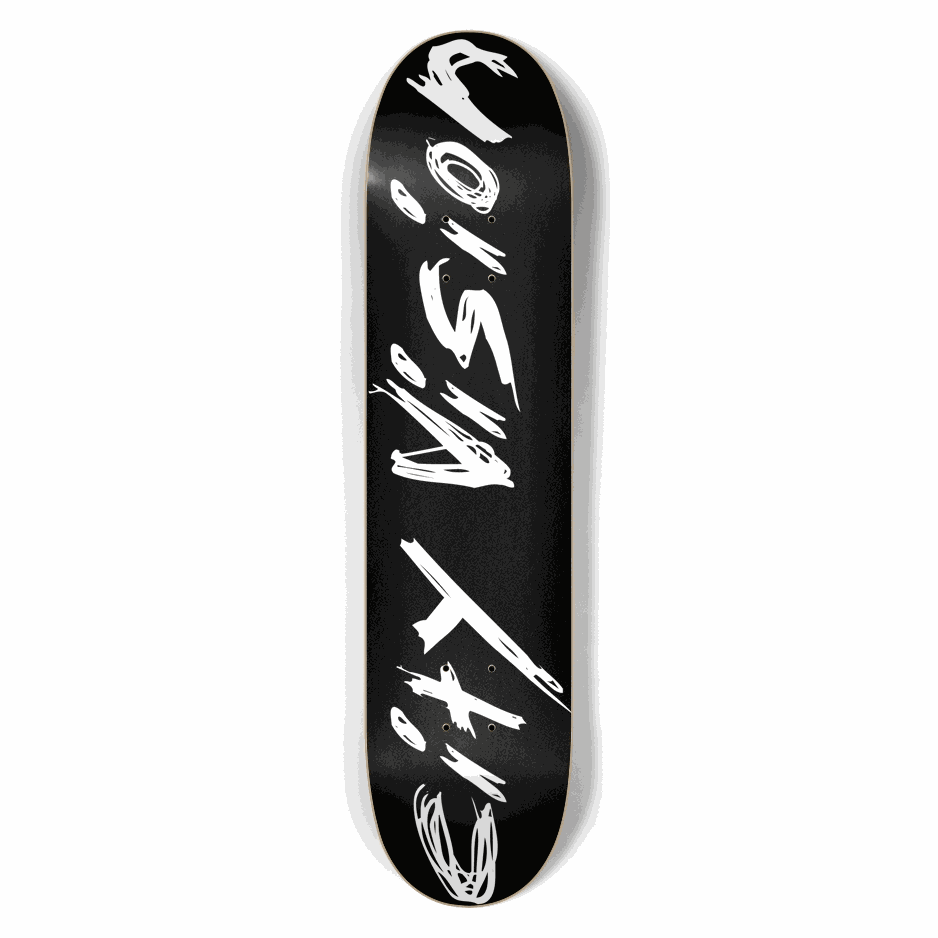 Black and White Name 7.50 City Vision Skateboards
