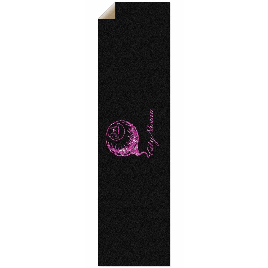 Black & Pink Glitter Logo Griptape City Vision Skateboards
