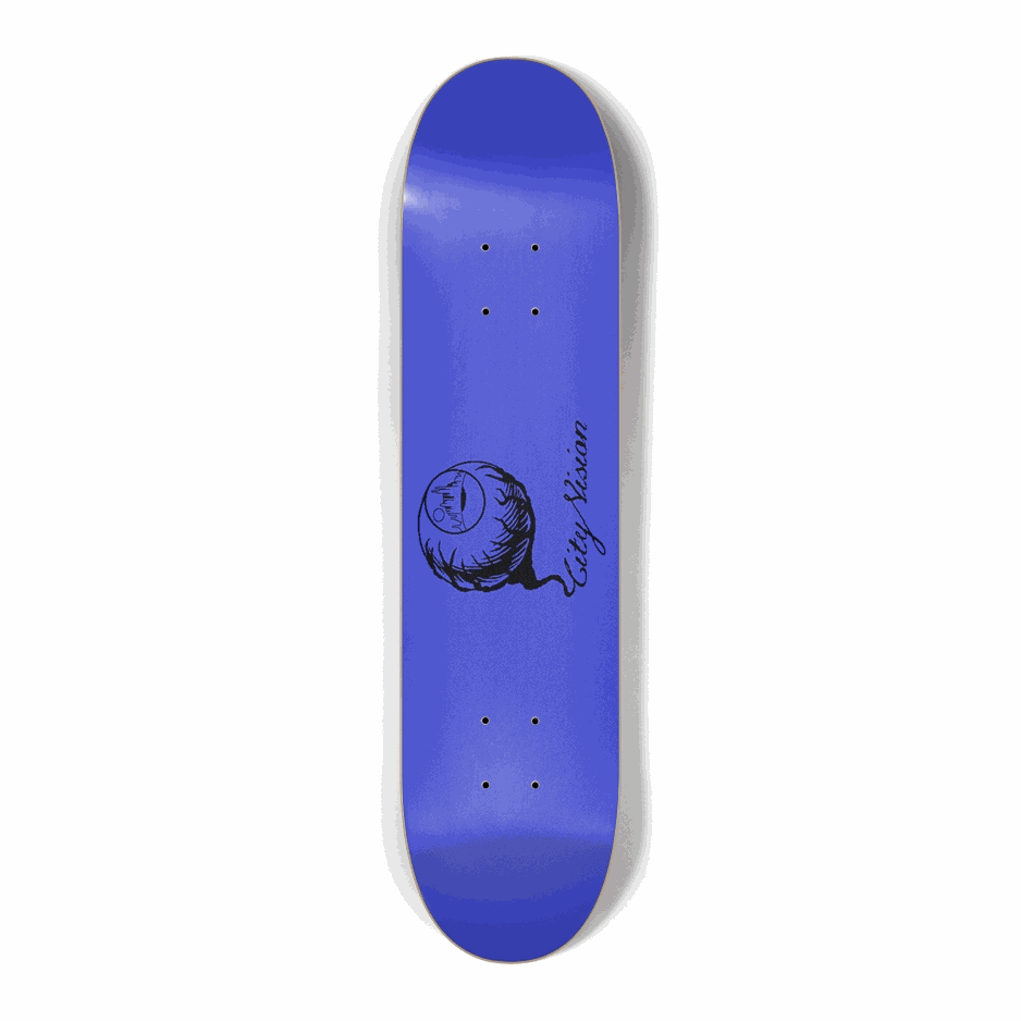 Blue and Black Logo Mini 7.25 City Vision Skateboards
