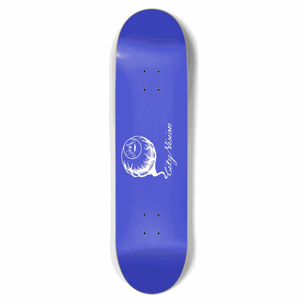 Blue and White Logo 8.50 City Vision Skateboards City Vision Skateboards 8.50