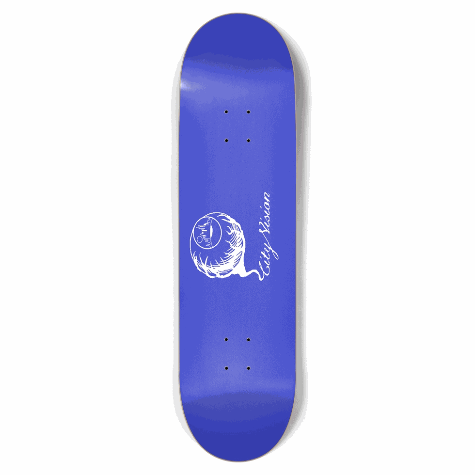 Blue and White Logo 8.75 City Vision Skateboards City Vision Skateboards 8.75