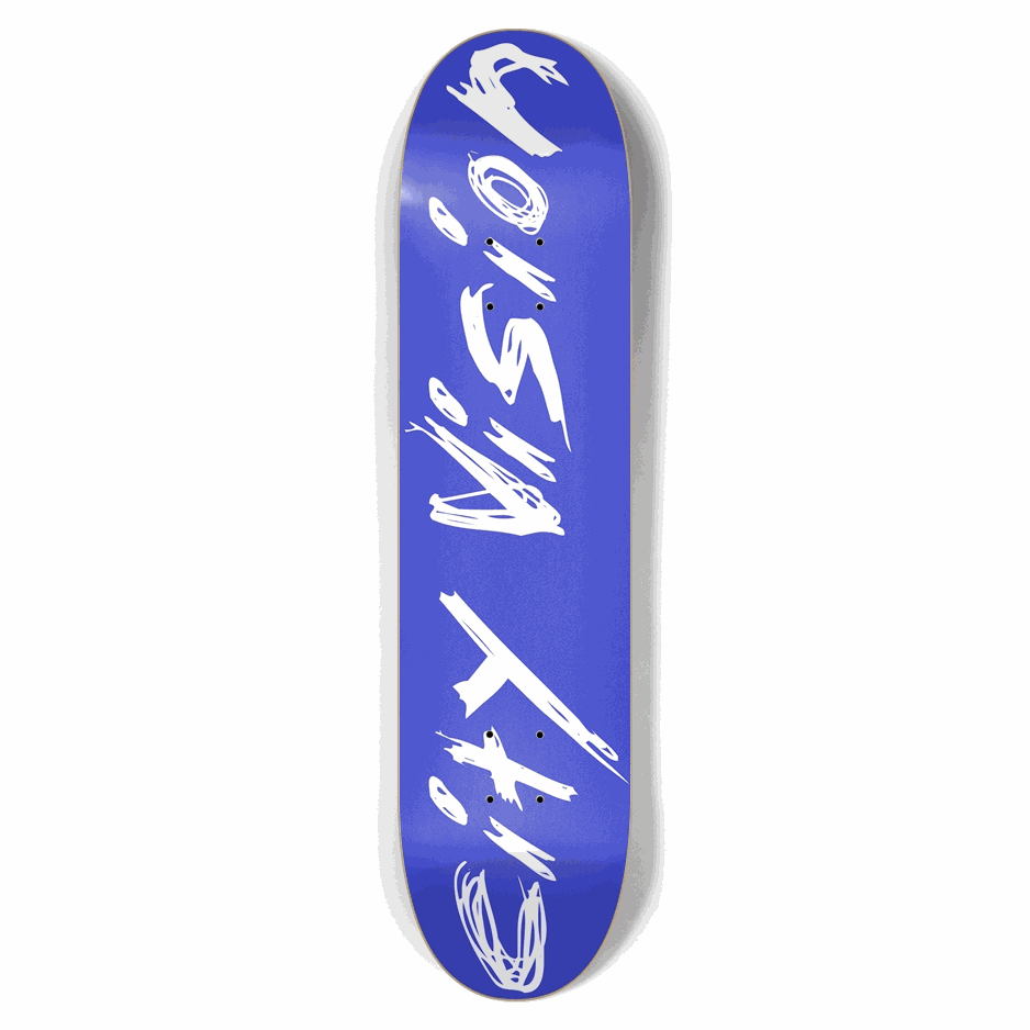 Blue and White Name 7.62 City Vision Skateboards City Vision Skateboards 7.62