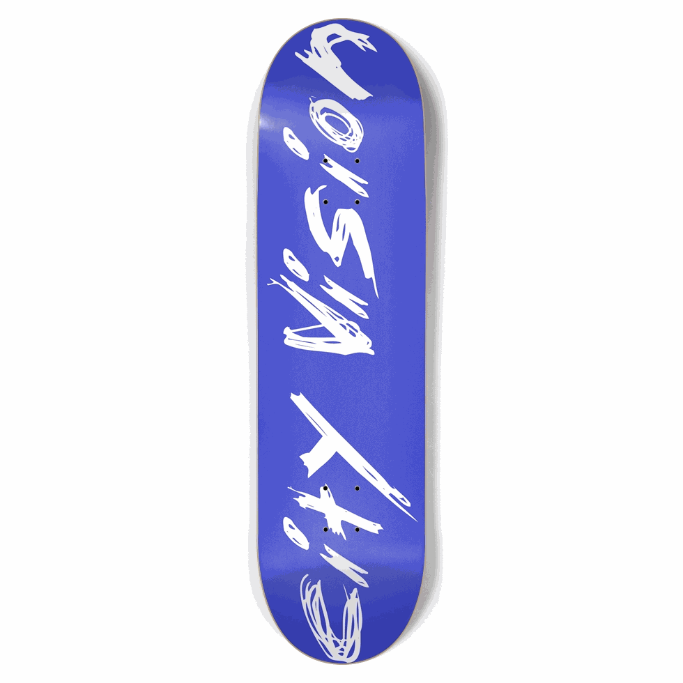 Blue and White Name 8.75 City Vision Skateboards City Vision Skateboards 8.75