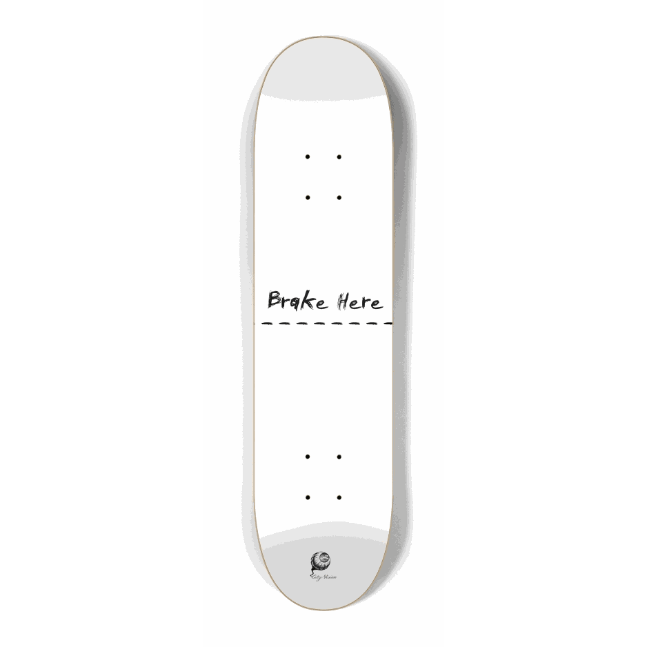 Brake Here White Mini 7.25 City Vision Skateboards