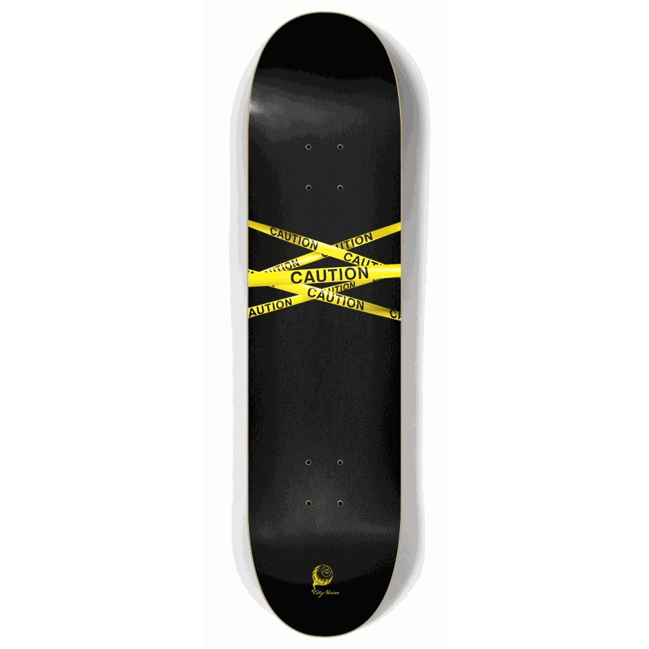 Skateboard - Caution Tape 8.00 by City Vision Skateboards (8.00)