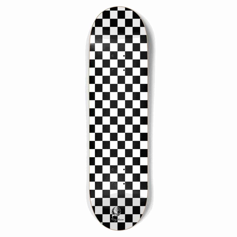 Checkered White 8.75 City Vision Skateboards