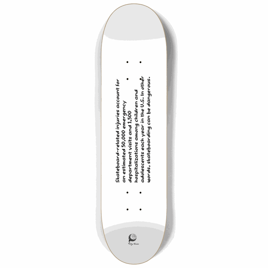 Dangerous White 8.25 City Vision Skateboards City Vision Skateboards 8.25