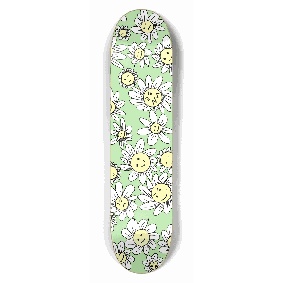 Flower Frenzy (Green) 7.50 City Vision Skateboards
