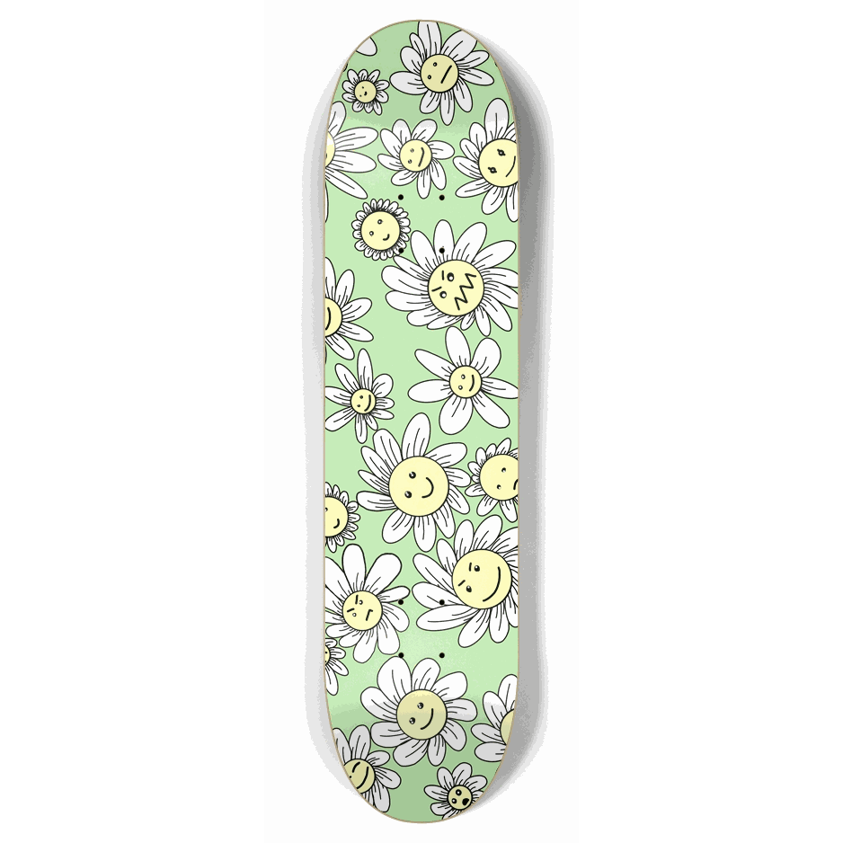 Flower Frenzy (Green) 7.87 City Vision Skateboards