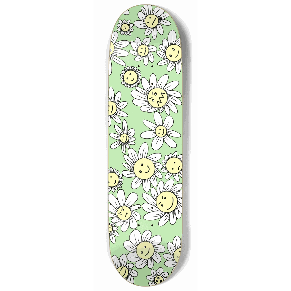 Flower Frenzy (Green) 9.00 City Vision Skateboards