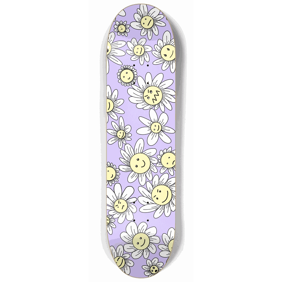 Flower Frenzy (Purple) 8.25 City Vision Skateboards