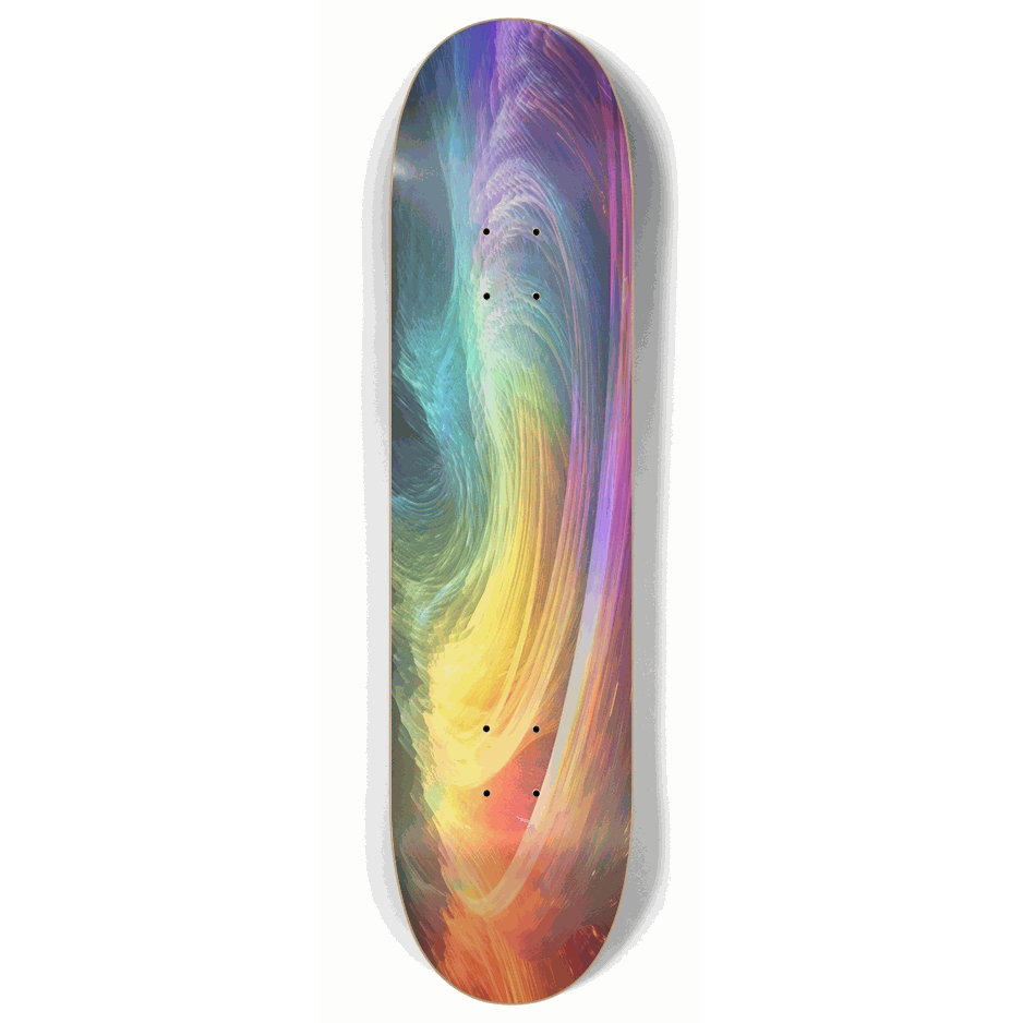 Skateboard - Fractal Holographic 8.00 by City Vision Skateboards (8.00)