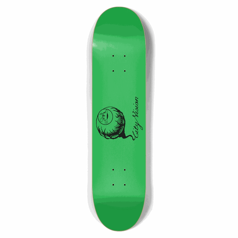 Green and Black Logo 7.62 City Vision Skateboards City Vision Skateboards 7.62