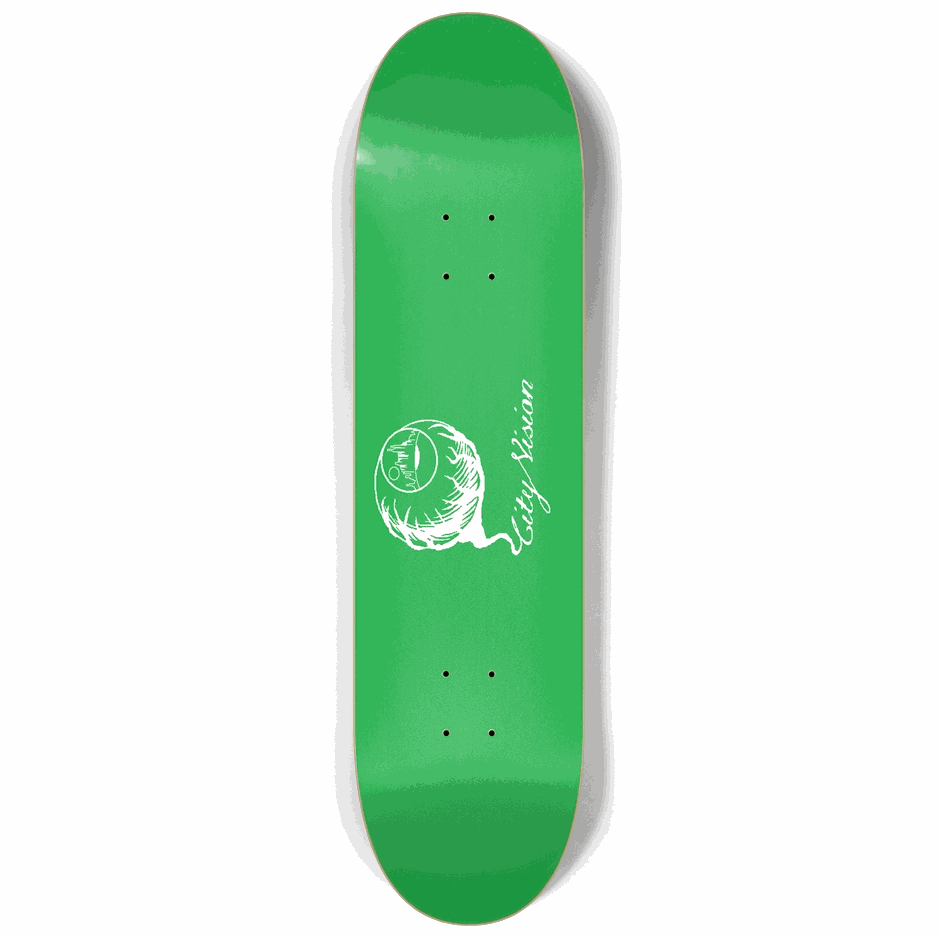 Green and White Logo 8.25 City Vision Skateboards City Vision Skateboards 8.25