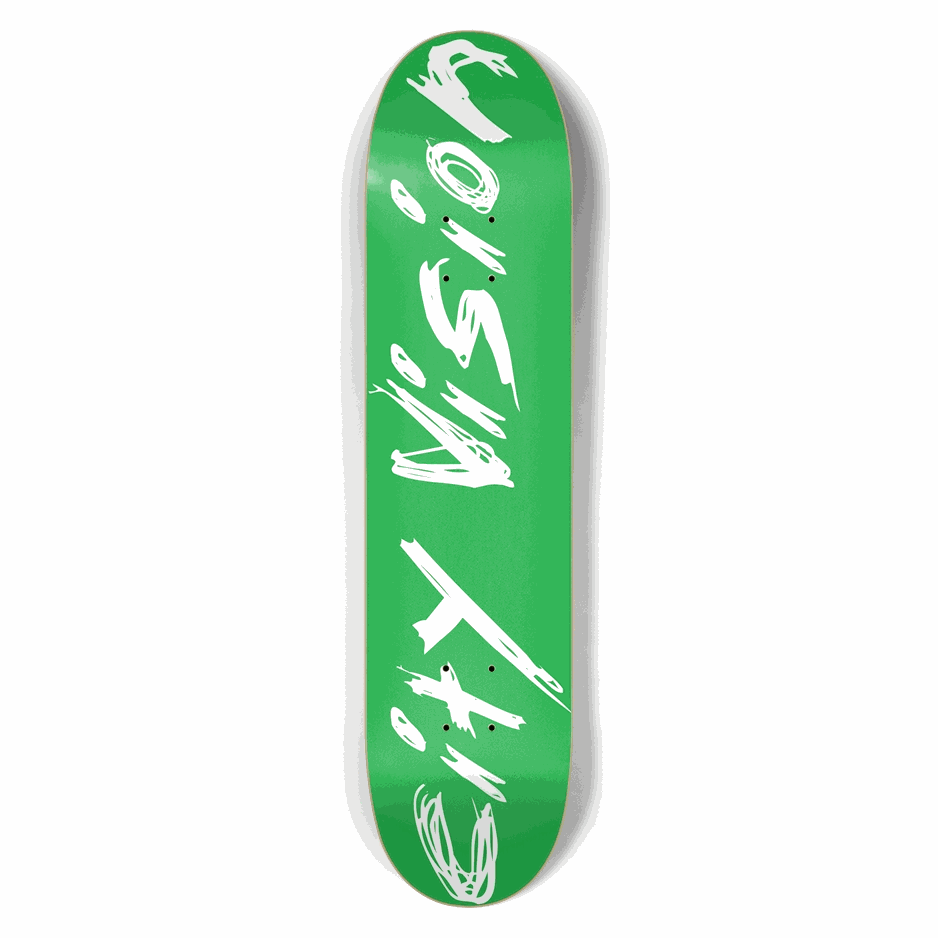 Green and White Name 7.50 City Vision Skateboards City Vision Skateboards 7.50
