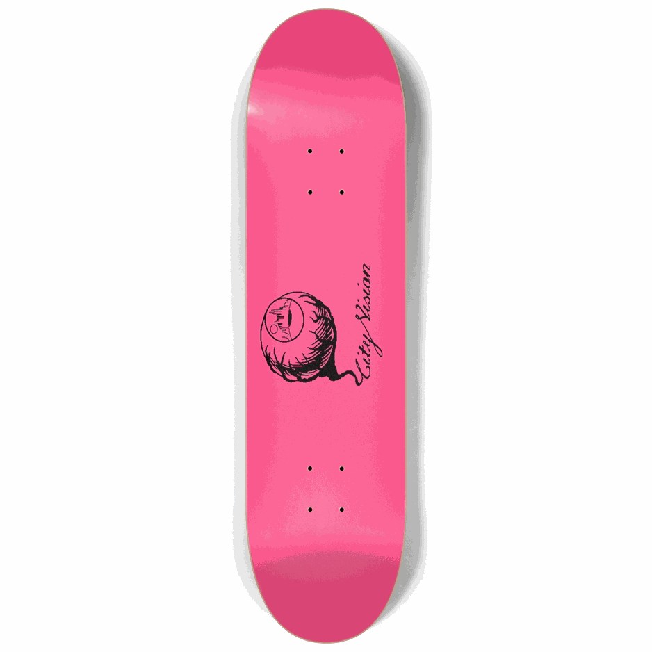 Hot Pink and Black Logo 8.25 City Vision Skateboards City Vision Skateboards 8.25