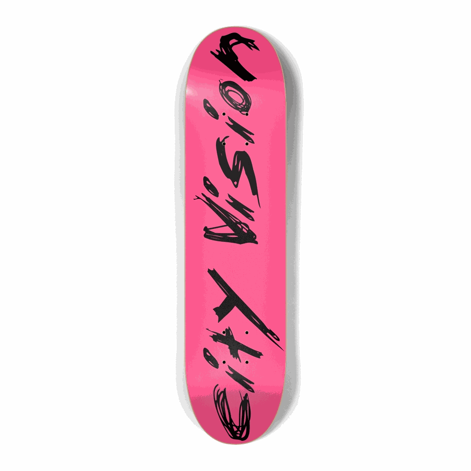 Hot Pink and Black Name Mini 7.25 City Vision Skateboards City Vision Skateboards 7.25