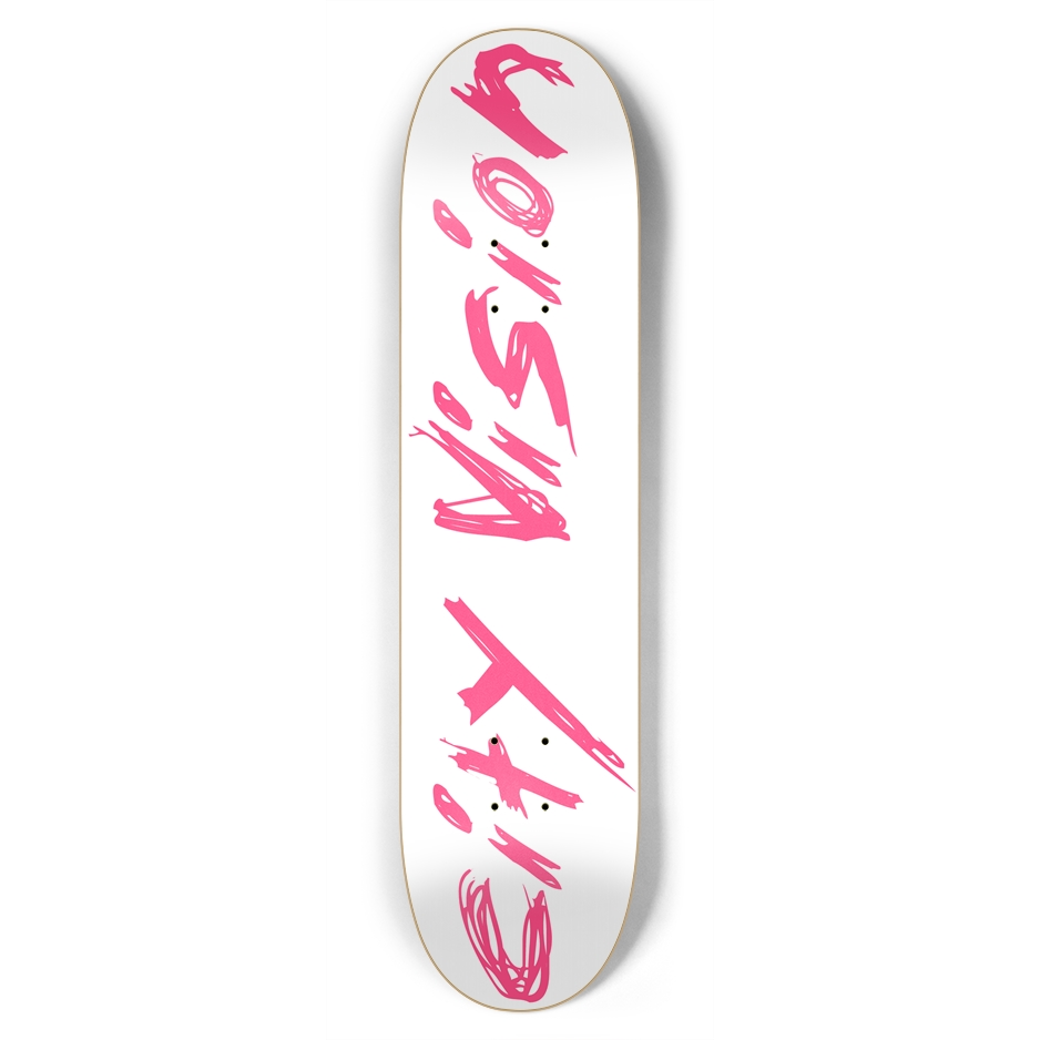 White and Hot Pink Name 7.75