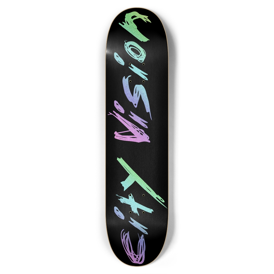 Black and Rainbow Glitter Name 7.75