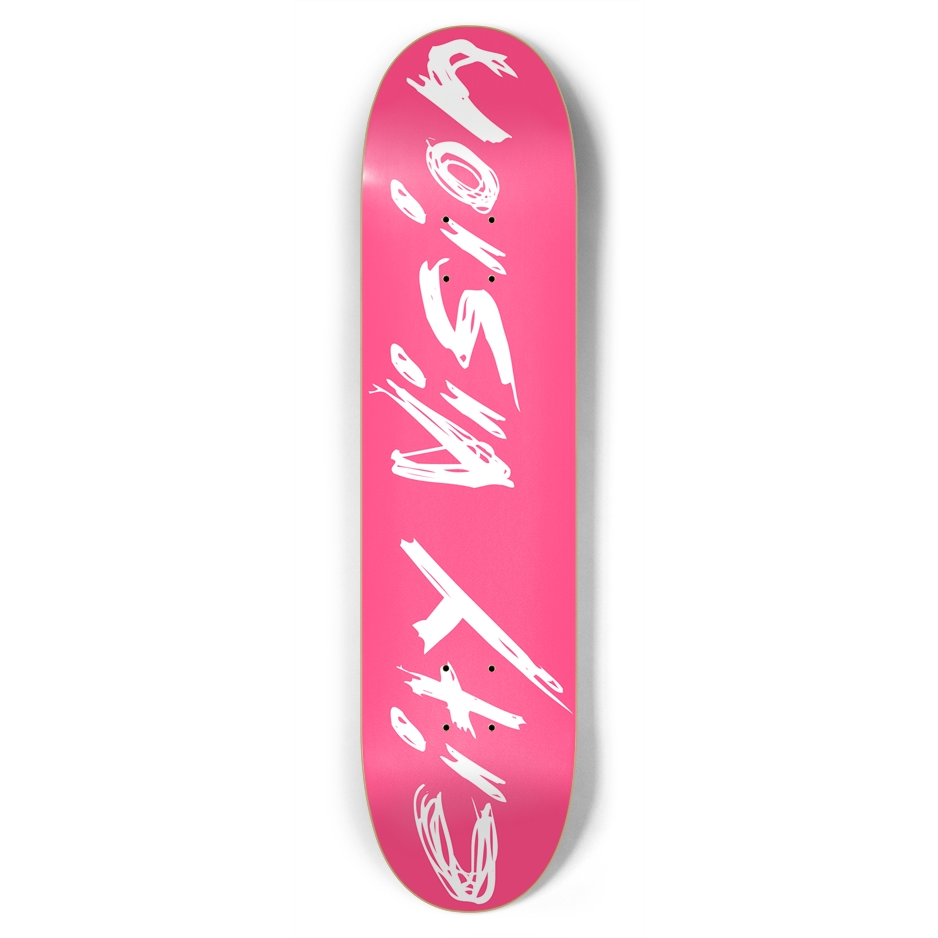 Hot Pink and White Name 7.75