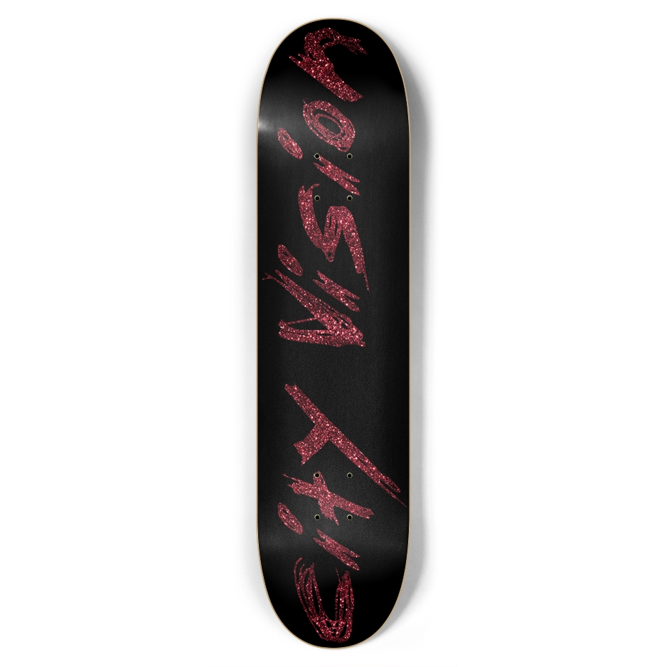 Black and Red Glitter Name 7.75