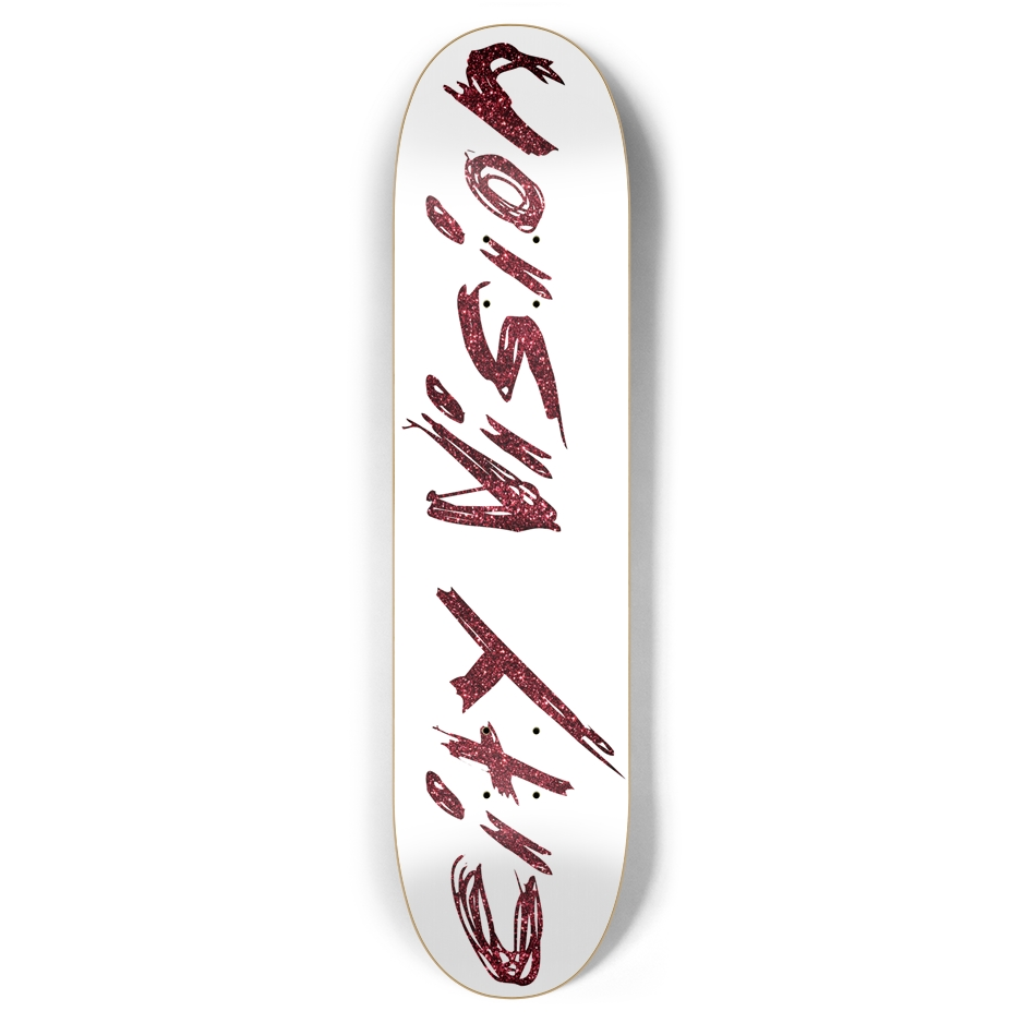 White and Red Glitter Name 7.87