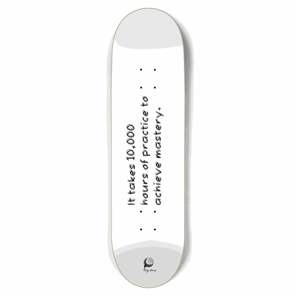 Mastery White 8.75 City Vision Skateboards City Vision Skateboards 8.75