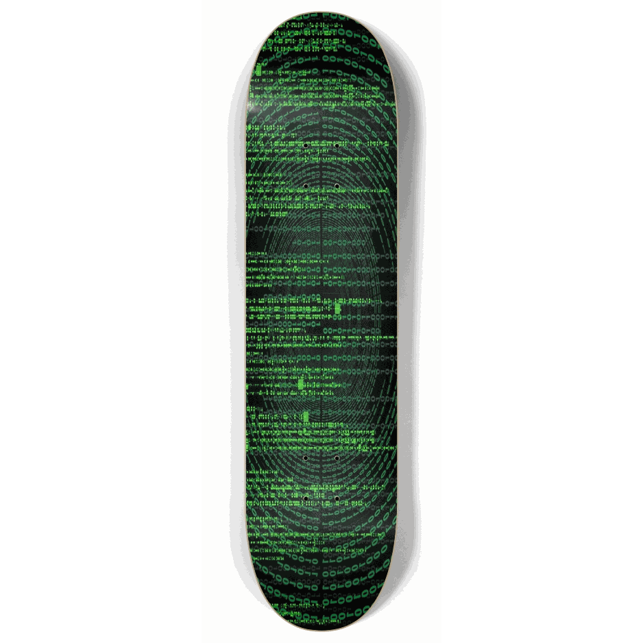 Skateboard - Matrix Glow in Dark 8.00 by City Vision Skateboards (8.00)