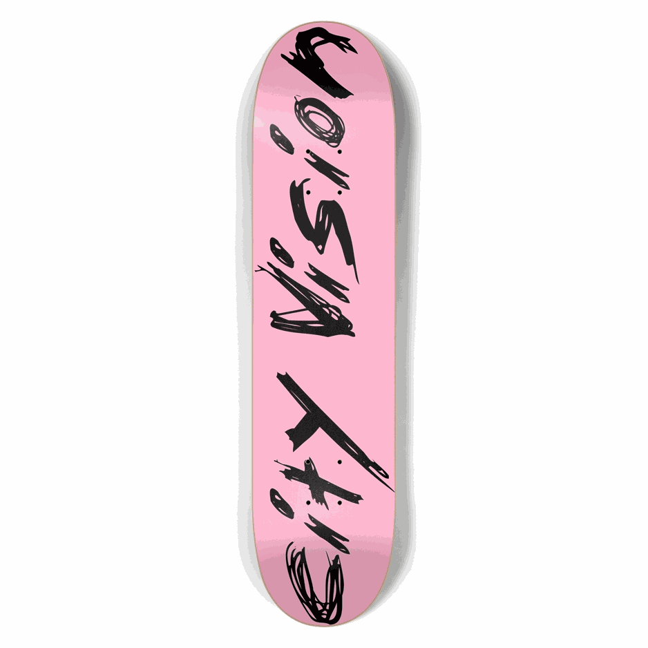 Pink and Black Name 7.50 City Vision Skateboards City Vision Skateboards 7.50