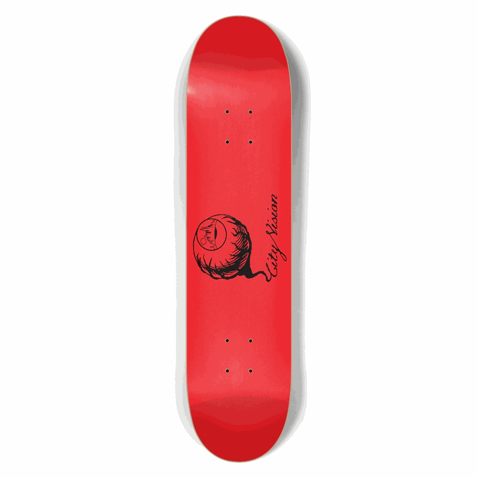 Red and Black Logo 7.50 City Vision Skateboards City Vision Skateboards 7.50
