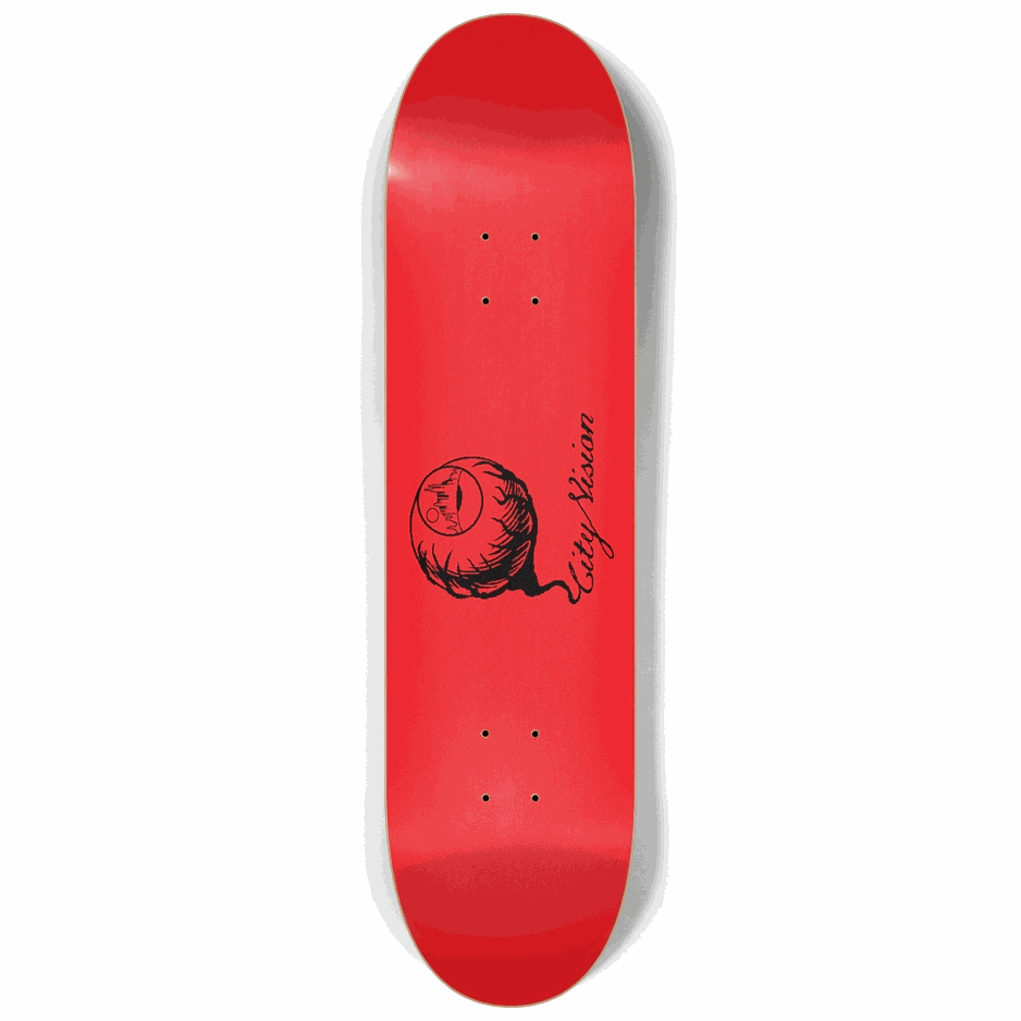 Red and Black Logo 8.25 City Vision Skateboards City Vision Skateboards 8.25