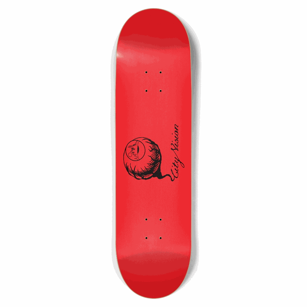 Red and Black Logo 8.75 City Vision Skateboards City Vision Skateboards 8.75