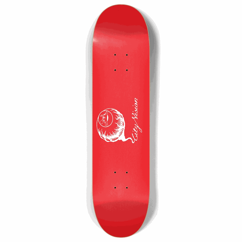Red and White Logo 8.00 City Vision Skateboards City Vision Skateboards 8.00