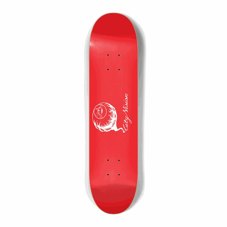 Red and White Logo Mini 7.25 City Vision Skateboards City Vision Skateboards 7.25