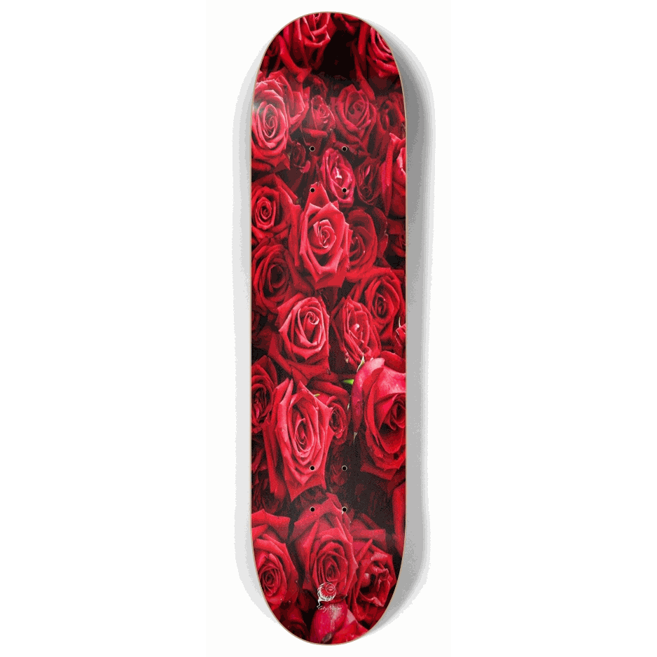 Skateboard - Red Roses 8.00 by City Vision Skateboards (8.00)